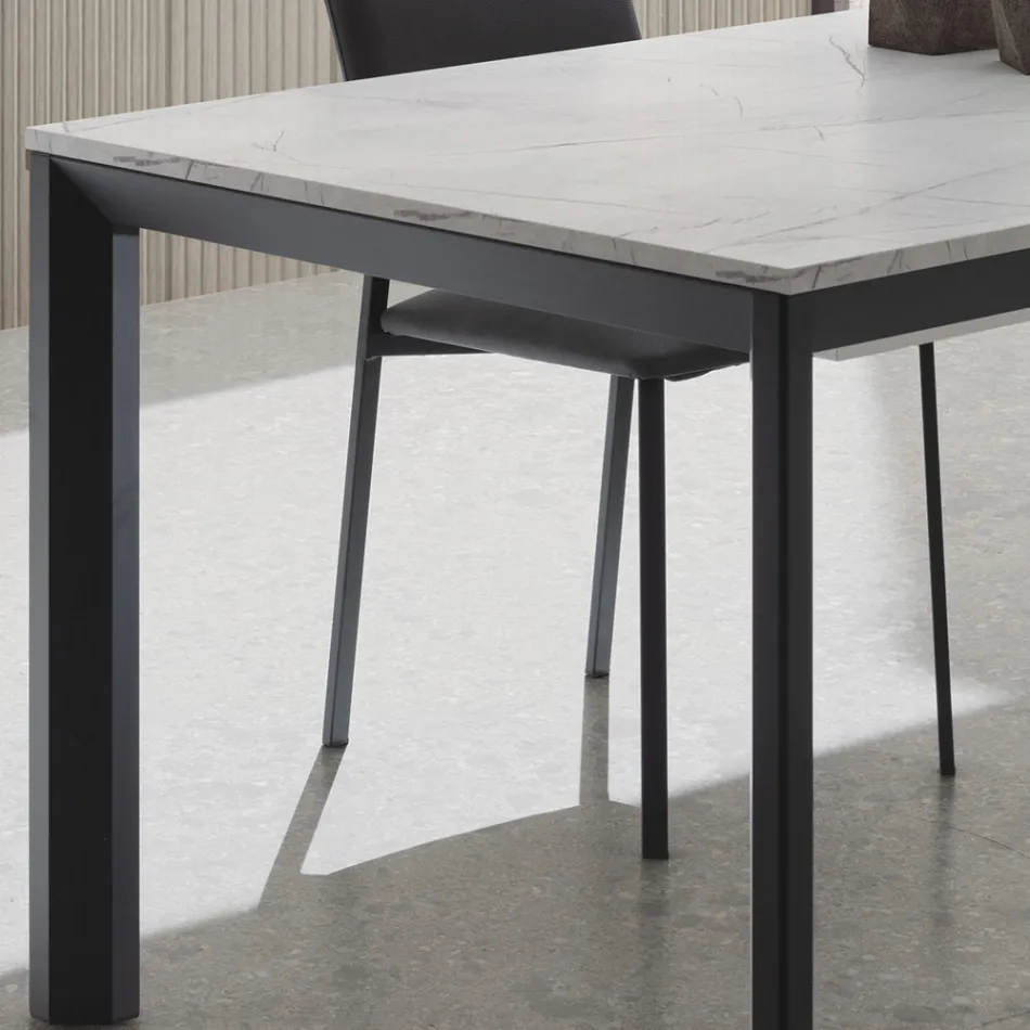 Table Extensible Jusqu'à 334 cm en Aluminium et Hpl Made in Italy - Filiberto Viadurini