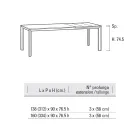 Table Extensible Jusqu'à 334 cm en Aluminium et Hpl Made in Italy - Filiberto Viadurini