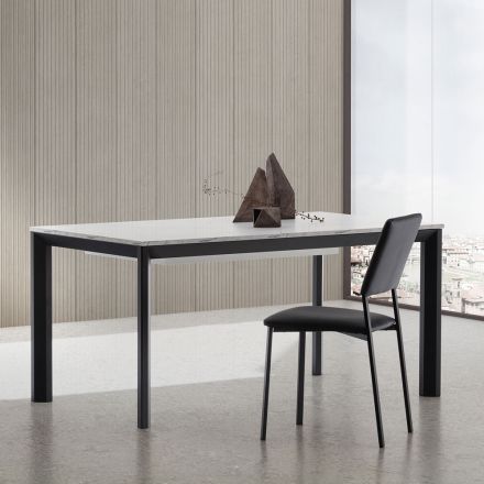 Table Extensible Jusqu'à 334 cm en Aluminium et Hpl Made in Italy - Filiberto Viadurini