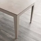Table extensible Cagliari jusqu'à 380 cm en vitrocéramique et métal Viadurini
