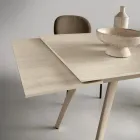 Table extensible jusqu'à 180 cm en pierre effet marbre et métal - Numa Viadurini