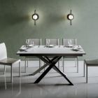 Table extensible jusqu'à 2 mètres en bois et fer fabriquée en Italie - Gattix Viadurini