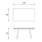 Table extensible jusqu'à 200 cm en Pierre Frittée Effet Marbre - Ananas Viadurini