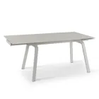 Table extensible jusqu'à 200 cm en Pierre Frittée Effet Marbre - Ananas Viadurini