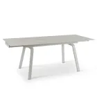 Table extensible jusqu'à 200 cm en Pierre Frittée Effet Marbre - Ananas Viadurini