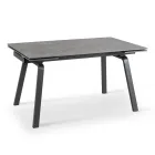 Table extensible jusqu'à 200 cm en Pierre Frittée Effet Marbre - Ananas Viadurini