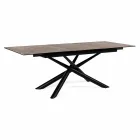 Table extensible jusqu'à 220 cm en céramique et acier Homemotion - Brianza Viadurini