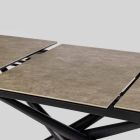 Table extensible jusqu'à 220 cm en céramique et acier Homemotion - Brianza Viadurini