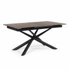 Table extensible jusqu'à 220 cm en céramique et acier Homemotion - Brianza Viadurini