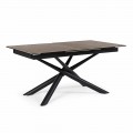 Table extensible jusqu'à 220 cm en céramique et acier Homemotion - Brianza