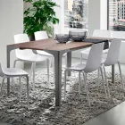 Table extensible jusqu'à 222 cm en Hpl effet bois Made in Italy - Vulcano Viadurini