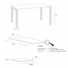 Table extensible jusqu'à 238 cm en Laminam et métal Made in Italy - Remigio Viadurini