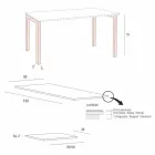 Table extensible jusqu'à 238 cm en Laminam et métal Made in Italy - Remigio Viadurini