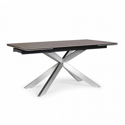 Table extensible jusqu'à 240 cm avec plateau en céramique Homemotion - Avici Viadurini