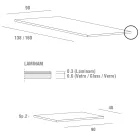 Table extensible jusqu'à 240 cm avec plateau Laminam Made in Italy - Maltese Viadurini