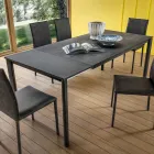 Table extensible jusqu'à 240 cm avec plateau Laminam Made in Italy - Maltese Viadurini