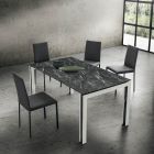 Table extensible jusqu'à 240 cm de design en bois et Hpl Made in Italy - Polo Viadurini