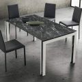 Table extensible jusqu'à 240 cm de design en bois et Hpl Made in Italy - Polo