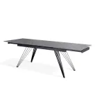 Table extensible jusqu'à 240 cm en céramique et métal - Bouquet Viadurini