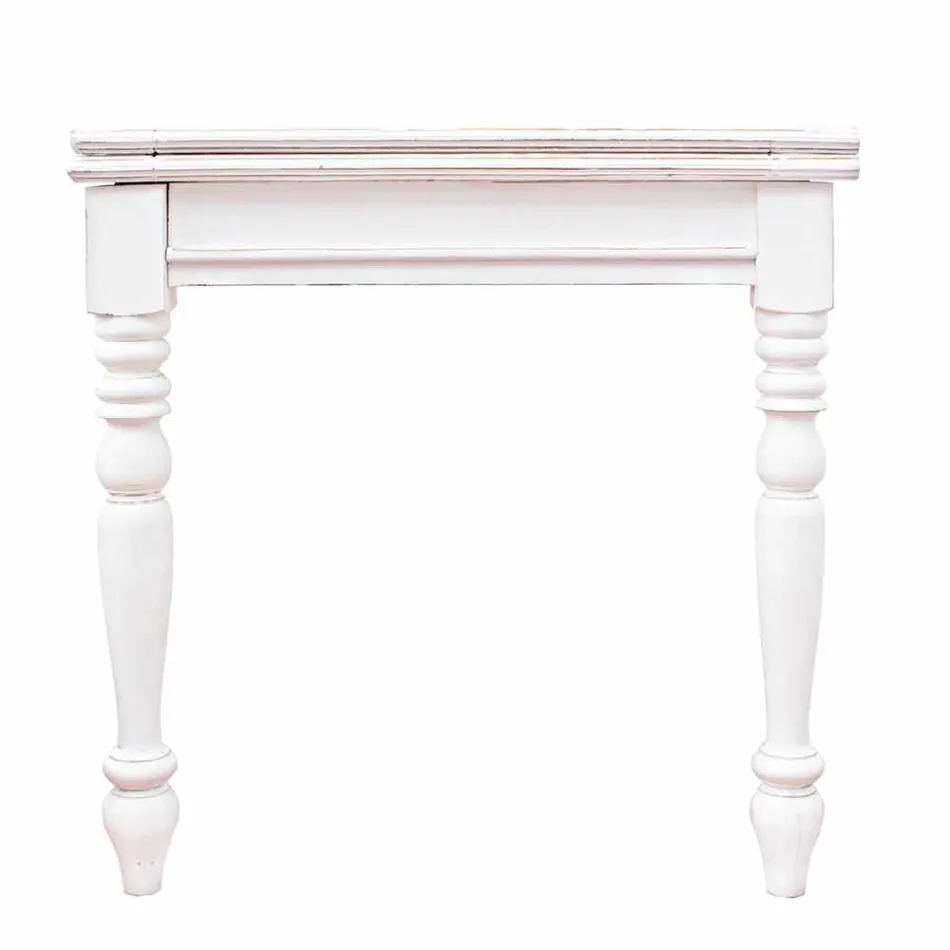 Table extensible jusqu'à 240 cm en manguier et Mdf Homemotion - Tongo Viadurini