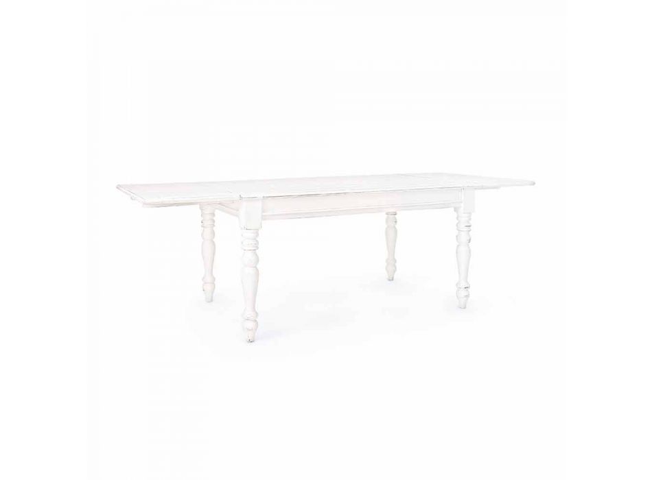 Table extensible jusqu'à 240 cm en manguier et Mdf Homemotion - Tongo Viadurini