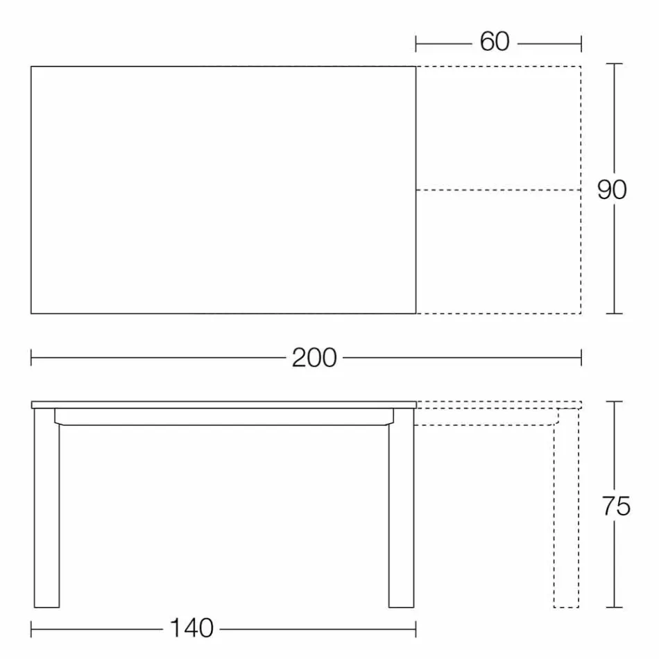 Table extensible jusqu'à 250 cm avec plateau en verre Made in Italy - Pitagora Viadurini