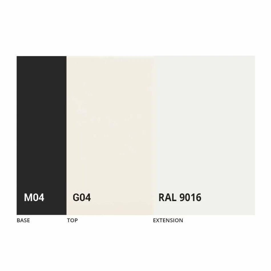 Table extensible jusqu'à 250 cm avec plateau en verre Made in Italy - Pitagora Viadurini