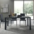 Table extensible jusqu'à 250 cm avec plateau en verre Made in Italy - Pitagora Viadurini
