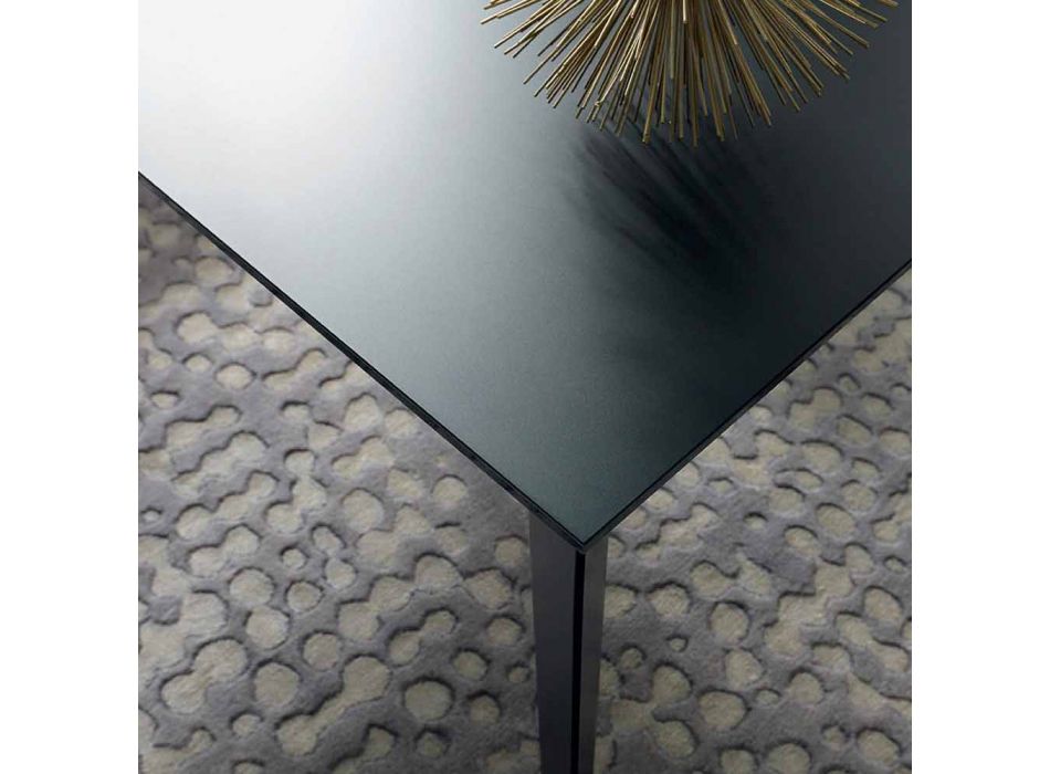 Table extensible jusqu'à 250 cm avec plateau en verre Made in Italy - Pitagora Viadurini