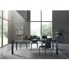 Table extensible jusqu'à 250 cm avec plateau en verre Made in Italy - Pitagora Viadurini