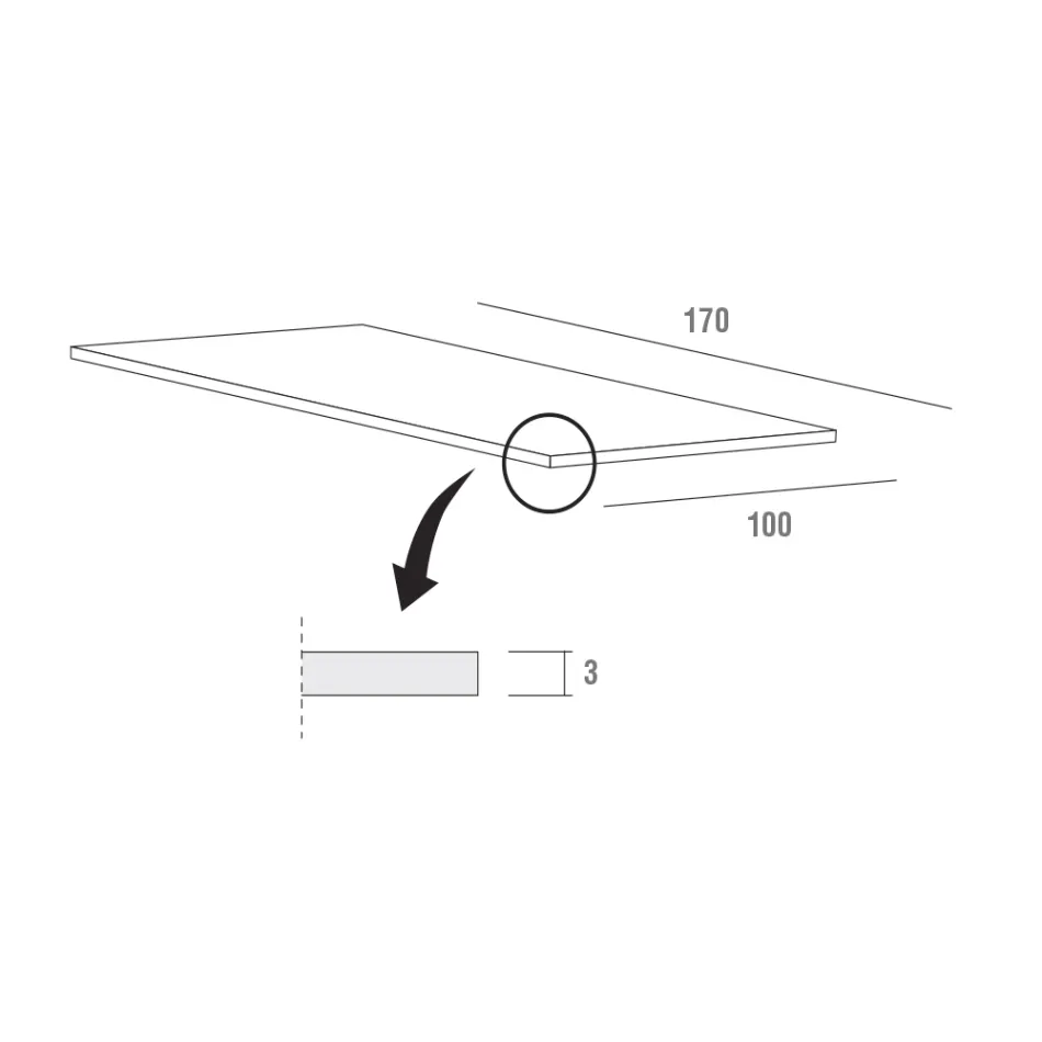 Table extensible jusqu'à 280 cm en Fenix Made in Italy, Precious - Aresto Viadurini