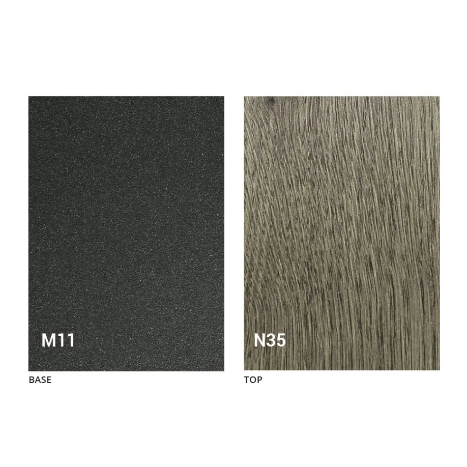 Table extensible jusqu'à 280 cm en bois et métal Made in Italy - Gallotto Viadurini