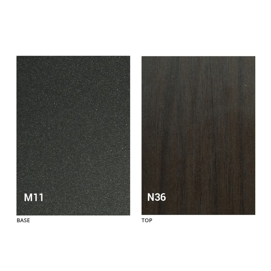 Table extensible jusqu'à 280 cm en bois et métal Made in Italy - Gallotto Viadurini