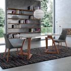 Table extensible jusqu'à 280 cm en verre et bois plaqué – Eugrafo Viadurini