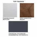 Table extensible jusqu'à 280 cm en verre et bois plaqué – Eugrafo Viadurini