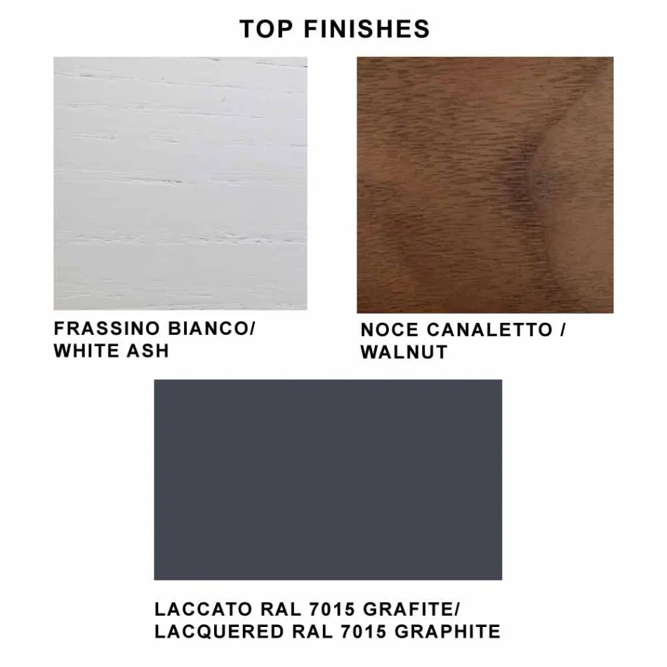 Table extensible jusqu'à 280 cm en verre et bois plaqué – Eugrafo Viadurini