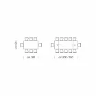 Table extensible jusqu'à 280 cm en verre et bois plaqué – Eugrafo Viadurini