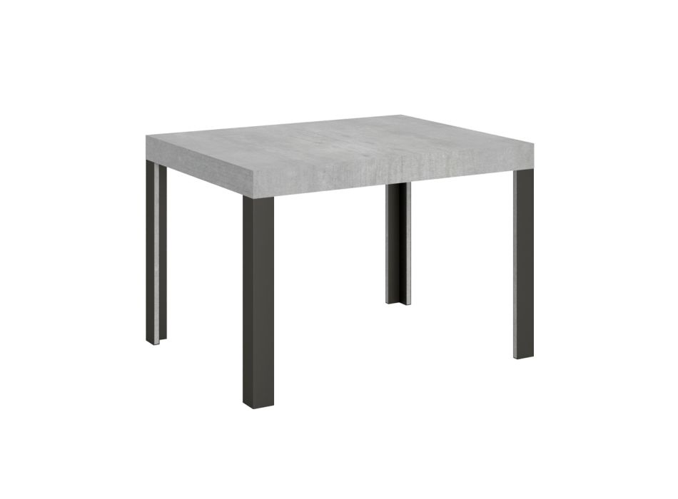 Table extensible jusqu'à 284 cm en bois et fer fabriquée en Italie - Océan Viadurini