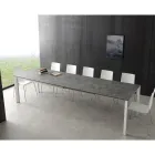 Table extensible jusqu'à 3 mètres en aluminium et mélamine Urbino Viadurini