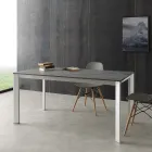 Table extensible jusqu'à 3 mètres en aluminium et mélamine Urbino Viadurini