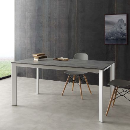 Table extensible jusqu'à 3 mètres en aluminium et mélamine Urbino Viadurini