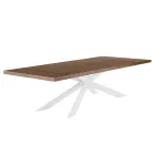 Table extensible jusqu'à 300 cm avec plateau plaqué Made in Italy - Grotta Viadurini