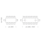 Table extensible jusqu'à 300 cm avec plateau plaqué Made in Italy - Grotta Viadurini