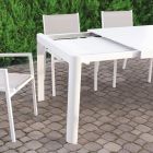 Table d'extérieur extensible jusqu'à 300 cm en aluminium peint - Verre Viadurini