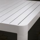 Table d'extérieur extensible jusqu'à 300 cm en aluminium peint - Verre Viadurini