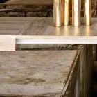 Table extensible jusqu'à 300 cm design moderne mélamine Oky Viadurini