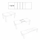 Table extensible jusqu'à 300 cm design moderne mélamine Oky Viadurini