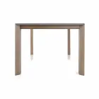 Table extensible jusqu'à 300 cm en céramique et pieds en bois - Ipanemo Viadurini