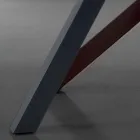Table extensible jusqu'à 300 cm en Fenix et acier Made in Italy - Settimmio Viadurini