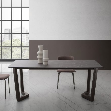 Table Extensible Jusqu'à 300 cm en HPL Stratifié Made in Italy - Bastiano Viadurini